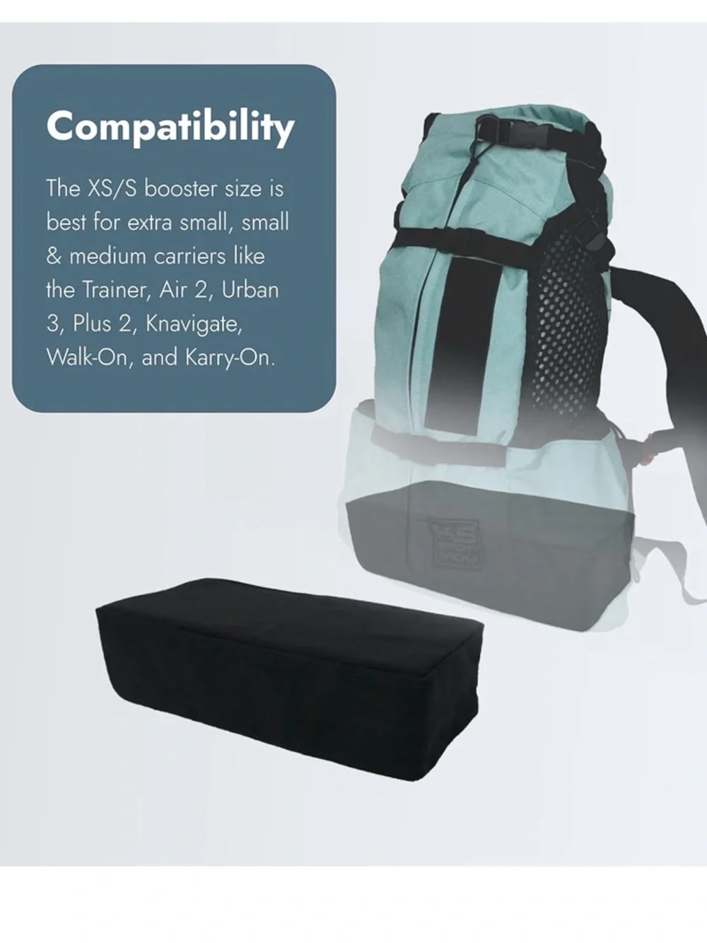 K9 Sport Sack Booster Block Dog Carrier Booster - Black